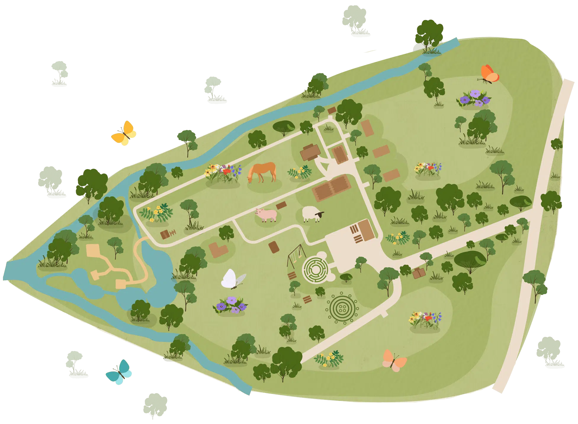 Greenan Maze map